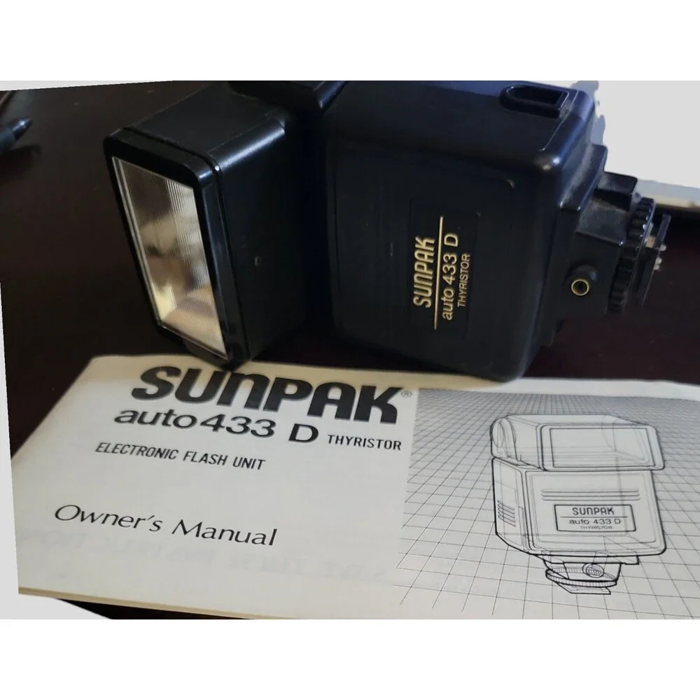 Sunpak Flash - Auto 433D - Shoe Mount - For Canon - Untested -  W/ Instructions